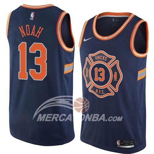 Maglia NBA New York Knicks Joakim Noah Ciudad 2018 Blu